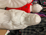 Vtg  Empire 40" Nativity Mary Joseph Jesus White Blow Mold Lot Christmas Decor