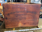 Vtg Wood Crate Box High Explosives Dynamite Box American Cyanamid Chemical Corp!