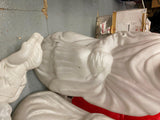 Vtg  Empire 40" Nativity Mary Joseph Jesus White Blow Mold Lot Christmas Decor