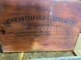 Vtg Wood Crate Box High Explosives Dynamite Box American Cyanamid Chemical Corp!