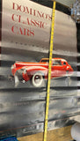 Vtg Poster dominos classic cars museum Opening Event 1988 1940 Lincoln Con Auto