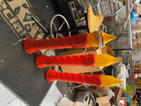 Vtg 38" Blow Mold Candles Light up Lot Christmas Yard Decor Empire Set of 3