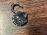 Vtg Antique Early 1900s Heart Shaped Padlock Small F Emblem No Key