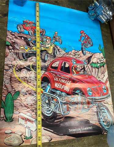 1972 pappys ultimate weapon vw bug thompson lemmons baja 500 poster Peterson Pri