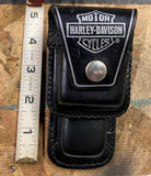 Licensed LIghter Knife Belt Holder Harley Davidson Biker Pouch Leather Sheath
