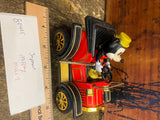 Vtg 80's Japan Mickey Mouse Toy Car Walt Disney Lever Drive CAr Lizzy Masudaya!