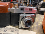 Vtg Agfa Karat folding camera Solinar Lens Case flash 35mm Film 50mm 50's Lot!