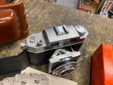 Vtg Agfa Karat folding camera Solinar Lens Case flash 35mm Film 50mm 50's Lot!