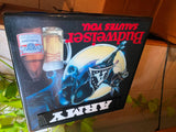 Vtg Budweiser Salutes You Army Beer Light up Sign Mule Military Breweriana Cave!