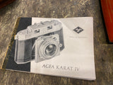 Vtg Agfa Karat folding camera Solinar Lens Case flash 35mm Film 50mm 50's Lot!