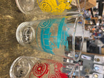 Vtg Hazel Atlas Set of 4 Antique Car Design Barware Drinking Glasses Buick Hudso