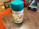 Vintage Aladdin The Lion King Walt Disney Lunchbox Thermos Green lid