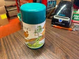 Vintage Aladdin The Lion King Walt Disney Lunchbox Thermos Green lid