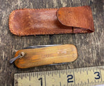 Vtg 50's Promo GMAC Chevy GMC  Pocket Knife Sheath Case Pocket Knife Colonial RI