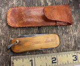 Vtg 50's Promo GMAC Chevy GMC  Pocket Knife Sheath Case Pocket Knife Colonial RI