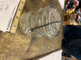 Vtg Half Pint Atlas E Z Seal Jar Wire Bail Regular Mouth Glass Lid Canning