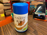 Vintage Aladdin The Lion King Walt Disney Lunchbox Thermos Blue lid