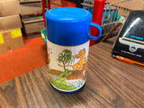Vintage Aladdin The Lion King Walt Disney Lunchbox Thermos Blue lid