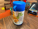 Vintage Aladdin The Lion King Walt Disney Lunchbox Thermos Blue lid