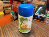 Vintage Aladdin The Lion King Walt Disney Lunchbox Thermos Blue lid
