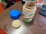 Vintage Aladdin The Lion King Walt Disney Lunchbox Thermos Blue lid