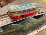 Vtg Technofix 252 Mountain Express Windup Litho tin Toy US Germany Train railroa