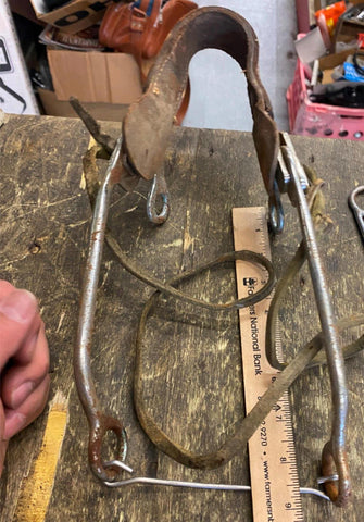 Vtg Horse Bit Western Cowboy Carriage  Riding Metal Mouth Curb Tack Bridle #3