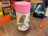 Vintage Aladdin Beauty And The Beast Walt Disney Lunchbox Thermos Pink Lid