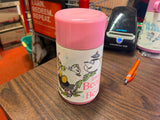 Vintage Aladdin Beauty And The Beast Walt Disney Lunchbox Thermos Pink Lid