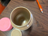 Vintage Aladdin Beauty And The Beast Walt Disney Lunchbox Thermos Pink Lid