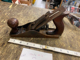 STANLEY Bailey No 3 SMOOTH SOLE Wood Hand PLANE Vtg Carpenter