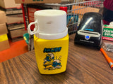 Vintage 1980s King-Seeley The Smurfs Yellow Lunchbox Thermos USA Made