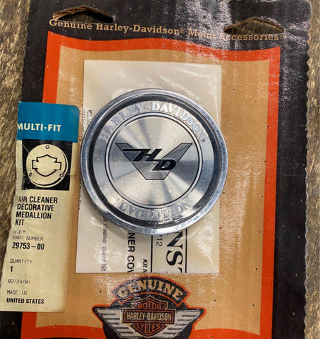 V-Logo Air Cleaner Insert Harley Evo Touring road King FLH Softail Dyna Emblem