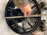 Custom Black Rear mag wheel 2009^ Harley Touring FLH Bagger 6x18 PM SMT Billet!