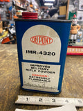 Vtg DuPont IMR-4320 Military Rifle Powder tin Can Empty Collectible 70's