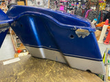 OEM Factory Saddlebags Harley Touring Ultra Classic Glide King 93-13 Blue silver