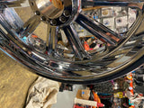 Chrome Custom Mag Wheel 16x5 Hard Luck Harley Chopper Softail New!