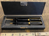 Vtg donald kirkham Engraved Pen Pencil Set Military Gold Plated Award Office Pro
