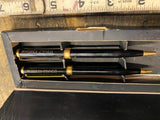Vtg donald kirkham Engraved Pen Pencil Set Military Gold Plated Award Office Pro