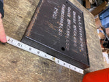 Vtg 1903 Plaque Bridge Highway Butler Pa Cast iron Antique History Sign Lafayett