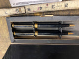 Vtg donald kirkham Engraved Pen Pencil Set Military Gold Plated Award Office Pro