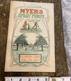 1900 antique F.E. Myers Spray Pumps catalog Agriculture Farm Advertising Sign!
