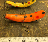 Vtg Helin Flatfish fishing lures Wood Flyrod S3 X5 U20 X7 F7 Lot #1