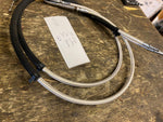 Pair 39" Throttle Cables Harley Sportster Dyna Softail Touring 1996^ Braided SS