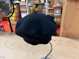 Vtg Normandy Ultrabasque 100% Wool Beret Made in Czechoslovakia Black W/ Pin