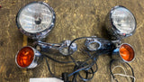 Passing Lamps Spotlights Harley Sportster Dyna 39mm Fork OEM Chrome Running ligh