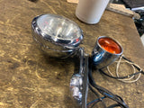 Passing Lamps Spotlights Harley Sportster Dyna 39mm Fork OEM Chrome Running ligh
