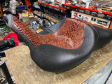 Custom Snakeskin Seat Harley Touring 1997-2007 FLH Ultra classic Glide Bagger!