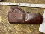 Vtg 1940's WW2 923 H H heiser Revolver Holster Leather s&w 38 special Police MP