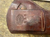 Vtg 1940's WW2 923 H H heiser Revolver Holster Leather s&w 38 special Police MP